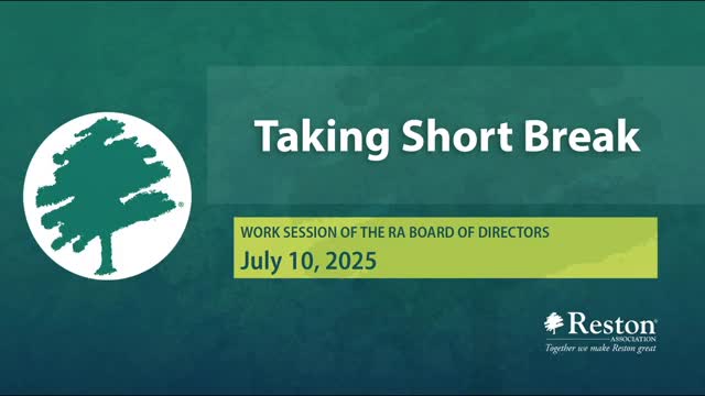 Board directs counsel to seek PRC redline; assigns work on Reston National Golf Course