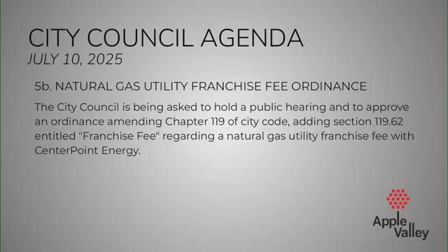 Council adopts revised natural gas franchise fee ordinance after billing constraint prompted change