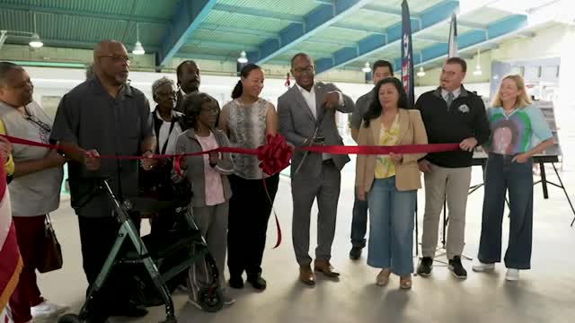 Long Beach officials celebrate reopening of renovated Martin Luther King Junior Park pool