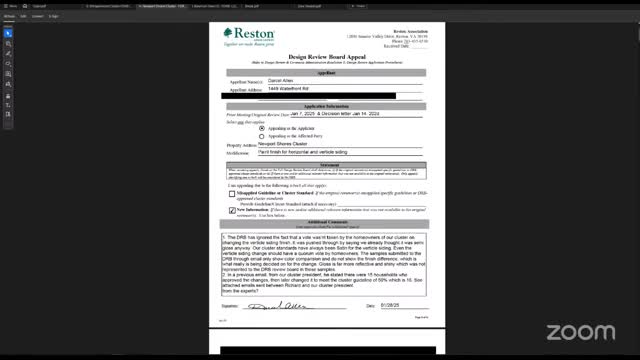 Reston Design Review Board grants appeal on paint guideline debate