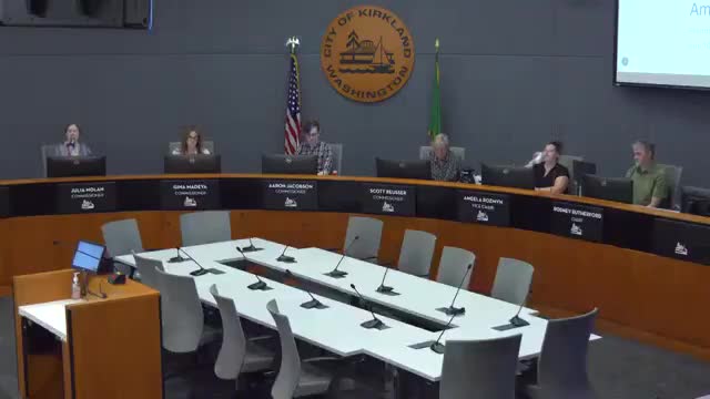 Kirkland planners direct staff to draft co‑living code with hybrid parking standard and no inclusionary requirement