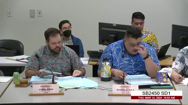 Director Ed Sniffen supports transportation measures during committee testimony