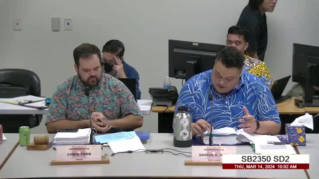 Hawaii House approves SB 2350 with amendments and discusses freedom to walk bill