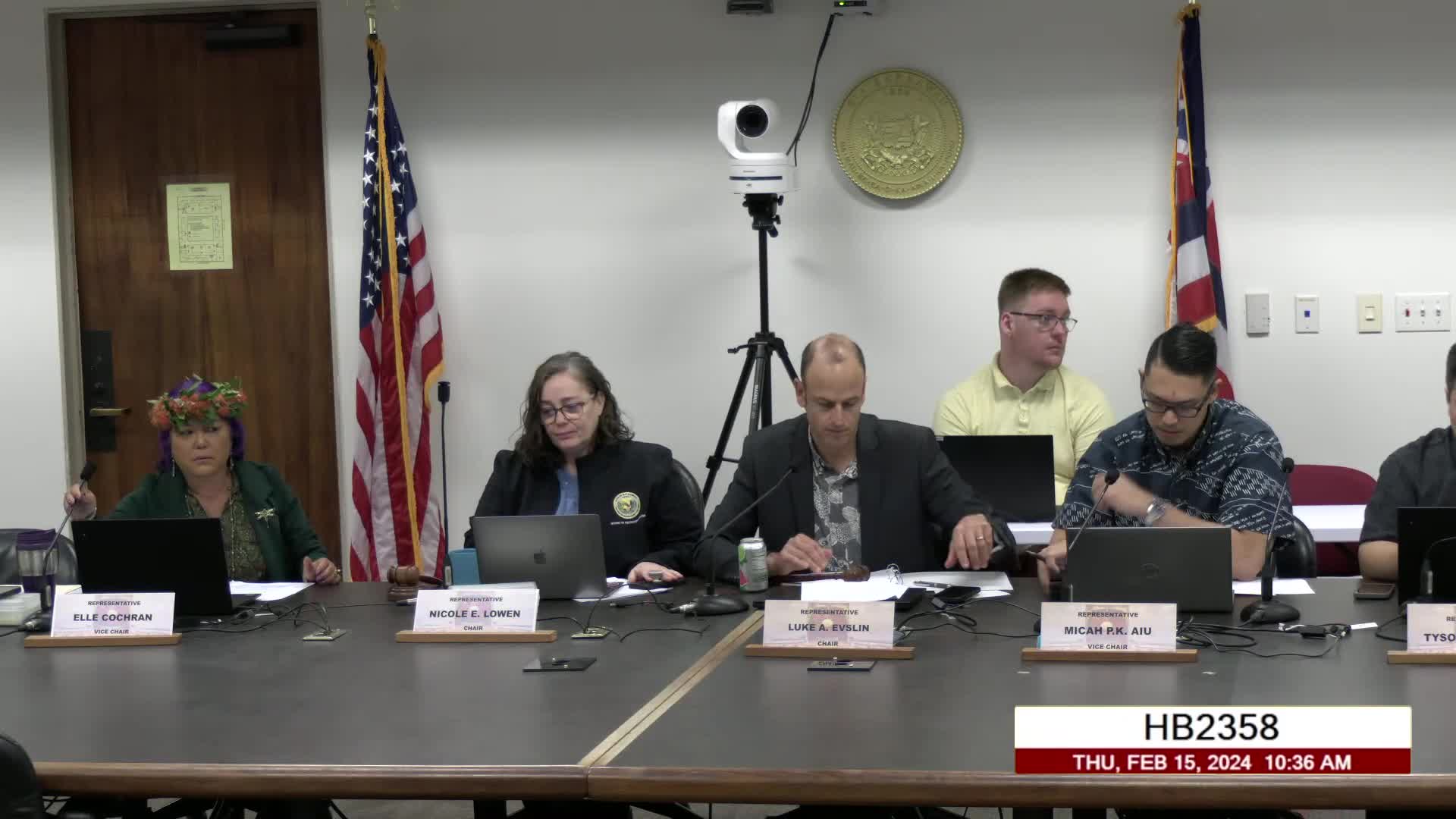 Hawaii Committee approves HB 2358 after amendments and voting