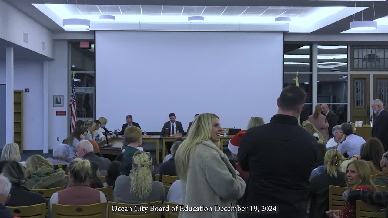 Ocean City School Board recognizes departing members Fran Newman and Justin Vanderslice