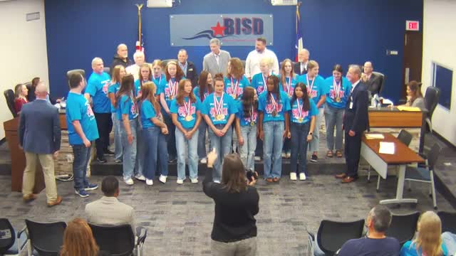 Lamar Consolidated Board Recognizes Athletic Accomplishments Before Public Comments