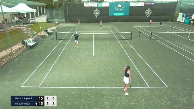 Carl Hoagstedt and Sophie Popescue win first match at Groff Charity Classic