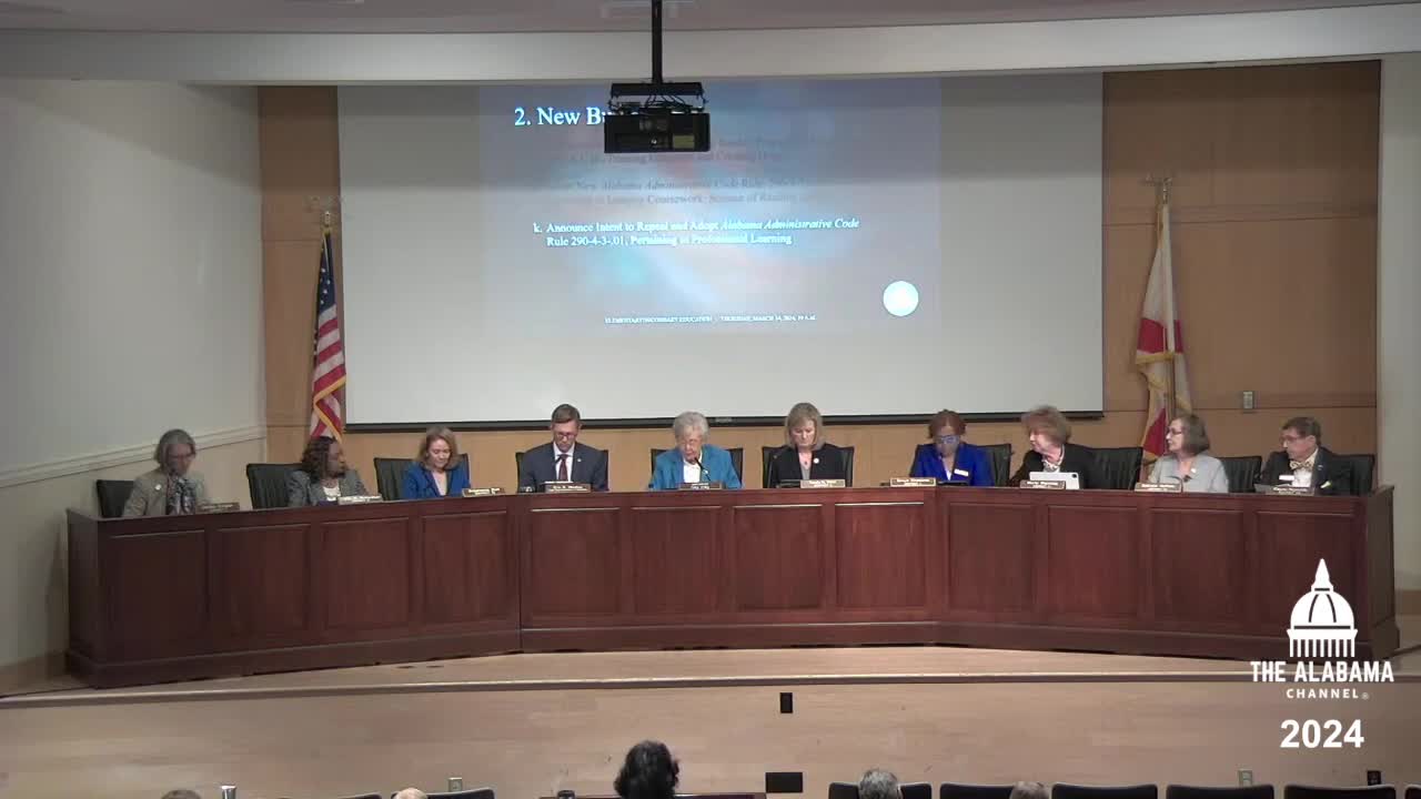 Alabama Board approves updated school leadership standards and recognizes Doctor Dana Virgil