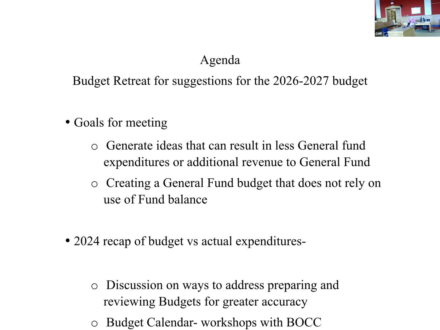 County leaders discuss budget challenges and plan cost reduction strategies