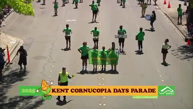 Kent's Cornucopia 2025 Parade features Evergreen Drill and Drumline and Blue Origin