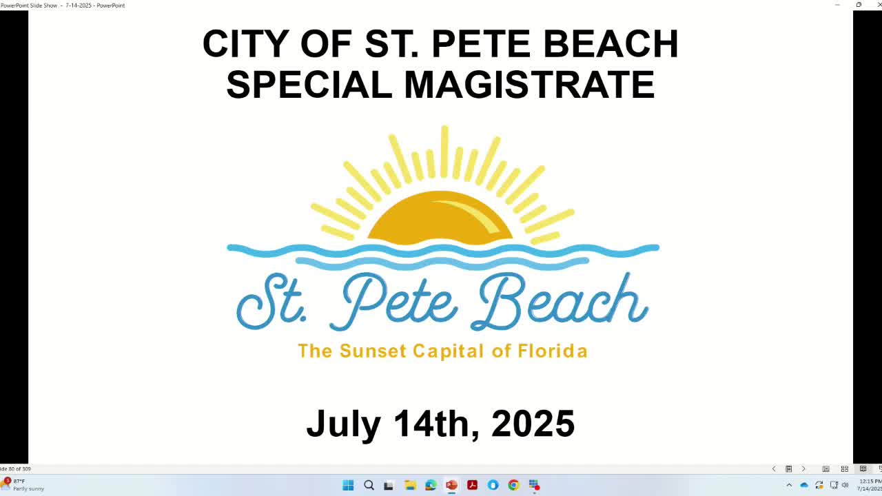 Saint Pete Beach Magistrate orders property compliance within 14 days for fencing violations
