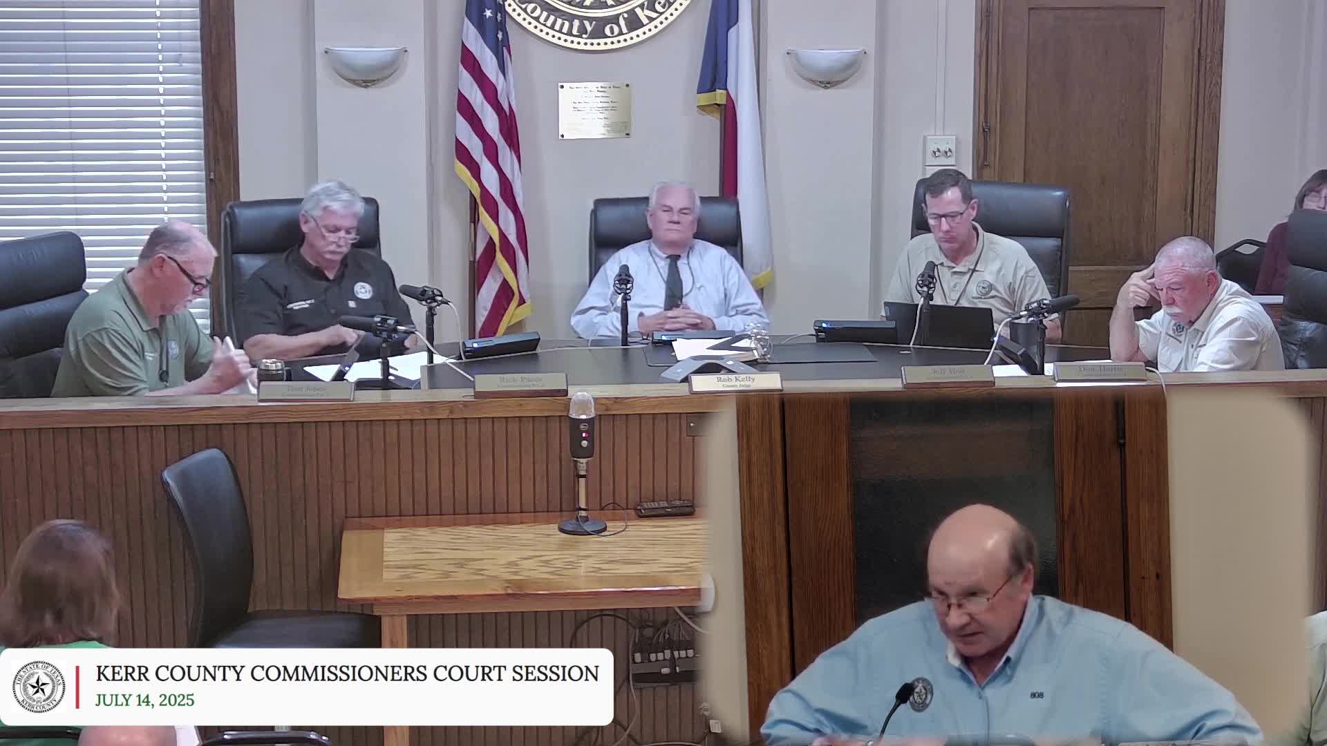 Kerr County Commissioners discuss disaster recovery budget and funding strategies