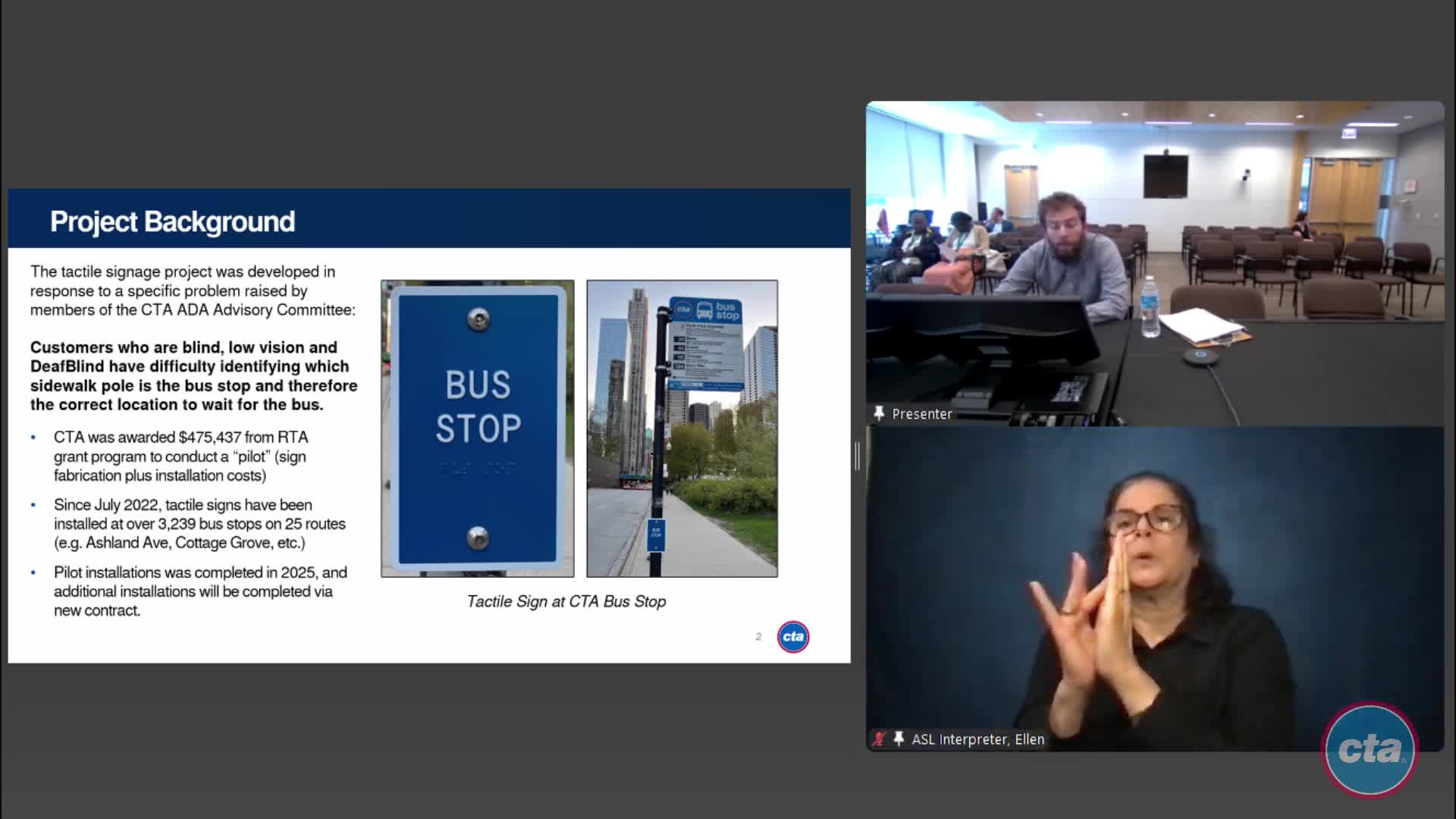 Chicago CTA announces rollout plan for tactile bus stop signs and e-paper displays