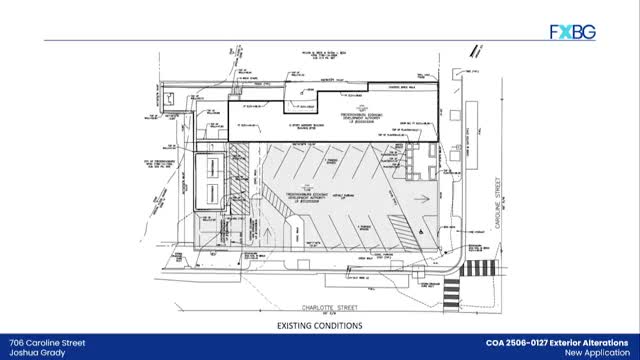 Fredericksburg proposes 600-square-foot addition for restaurant and apartments at 706 Caroline