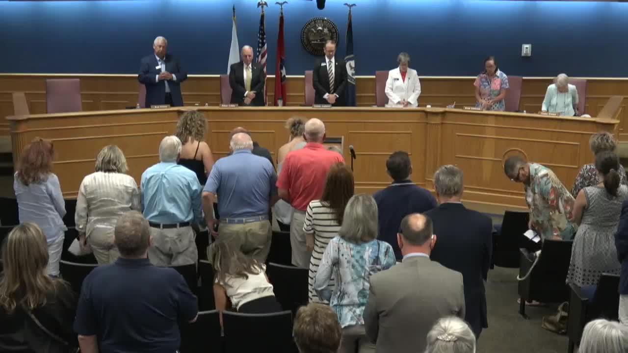 City Commission prays for flood victims and swears in new fire and safety officers