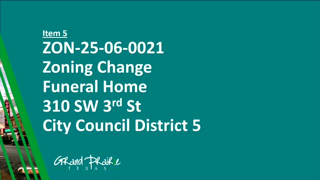 City Council reviews zoning change for funeral home at 310 Southwest Third Street