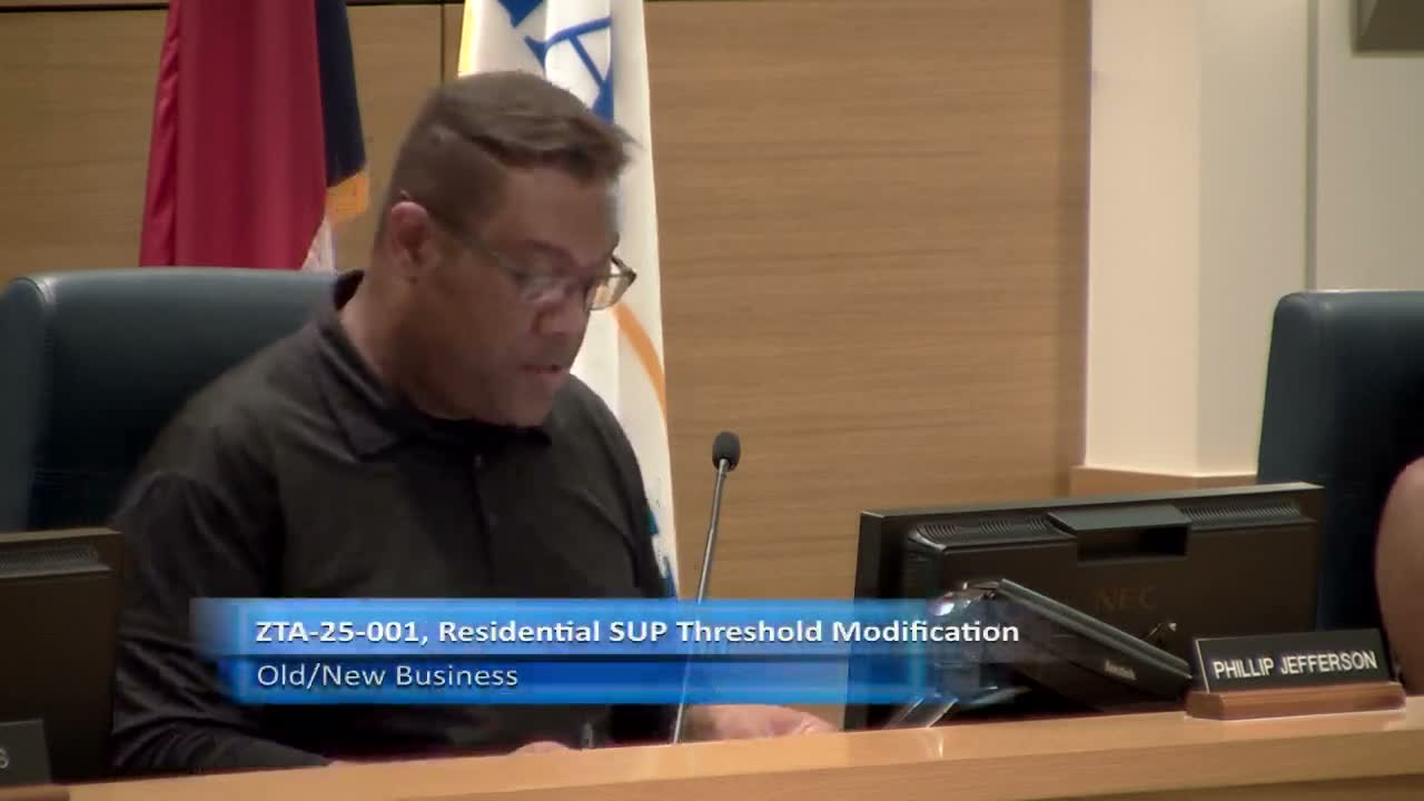 Planning Commission backs text amendment to remove redundant SUP for tier‑2 residential rezonings