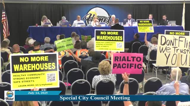 Hemet council discusses infrastructure funding and development impact on home values