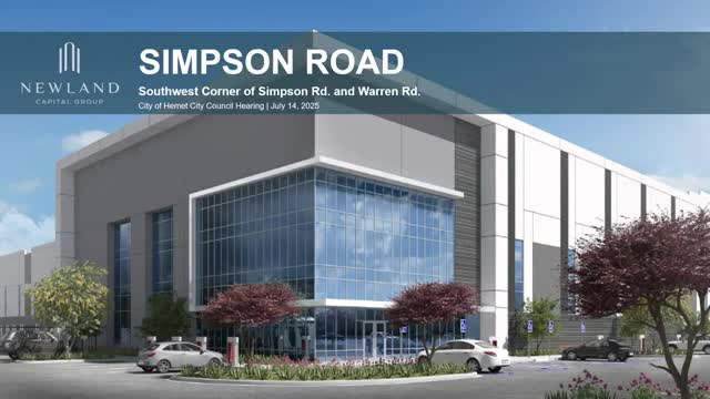 Property owner presents revised plans for Rialta Distribution warehouse project in Hemet