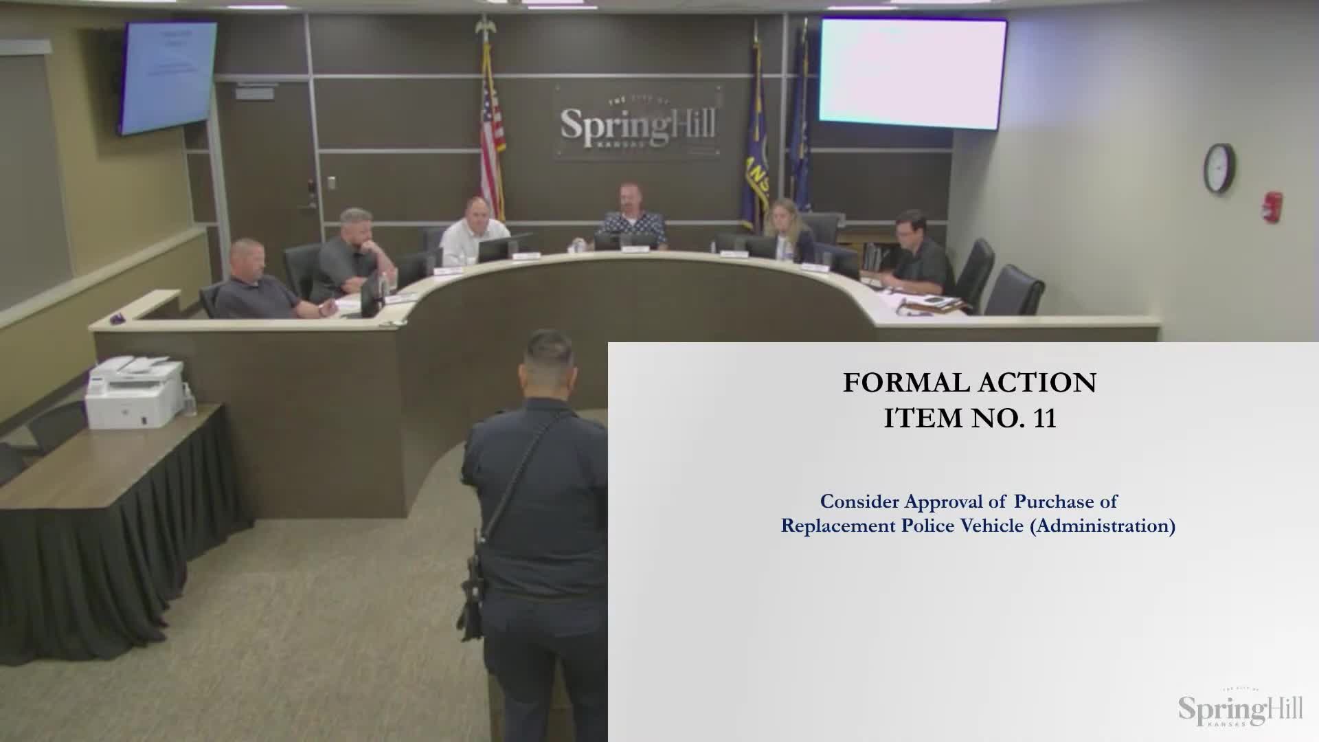 Council approves new police administrative and K-9 vehicles; K-9 purchased with equipment funds