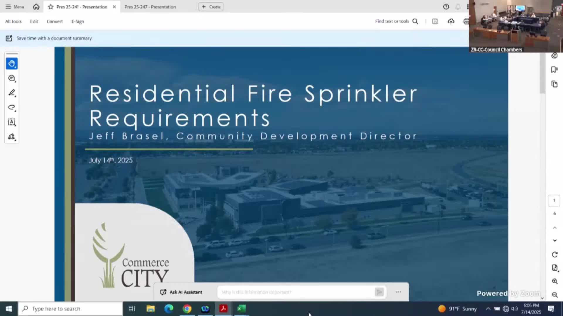 Commerce City discusses residential fire sprinkler requirements with builders and officials
