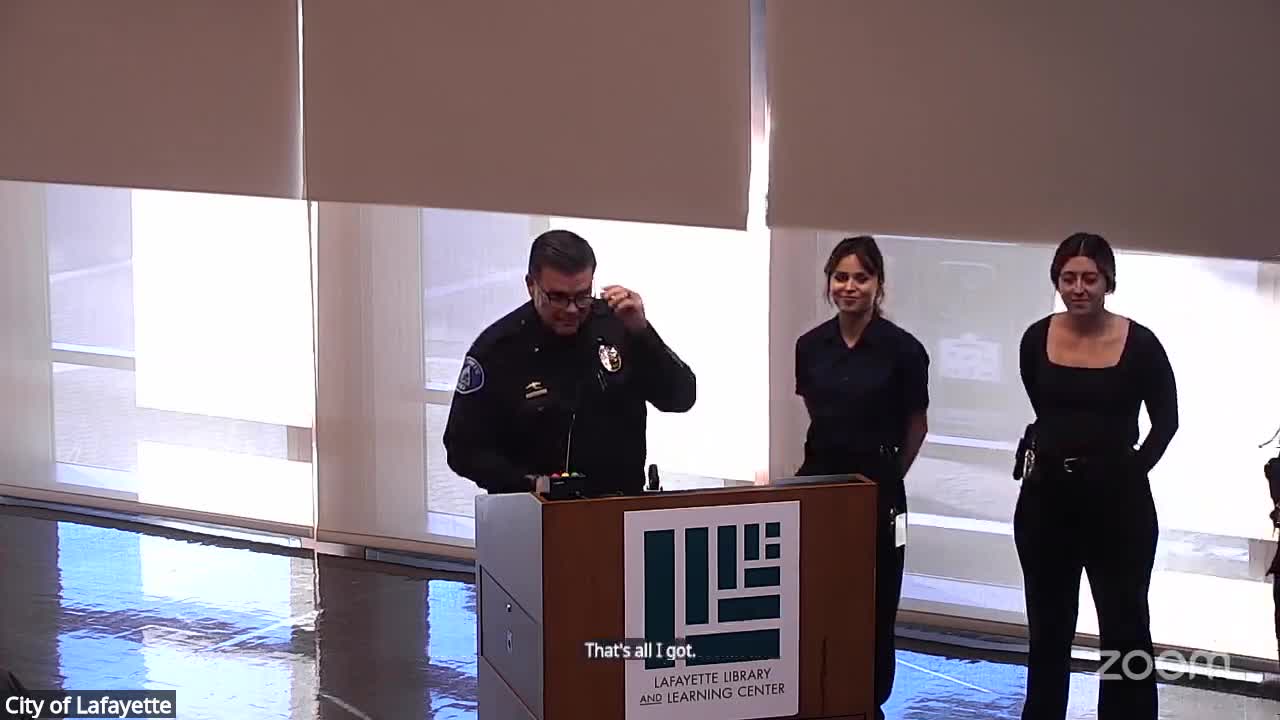 Lafayette welcomes new police hires and emphasizes community support
