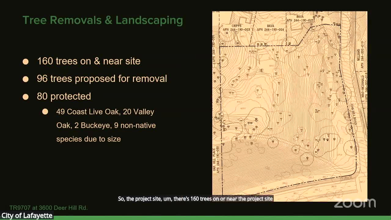 Planning Commission reviews tree preservation in new housing project proposal