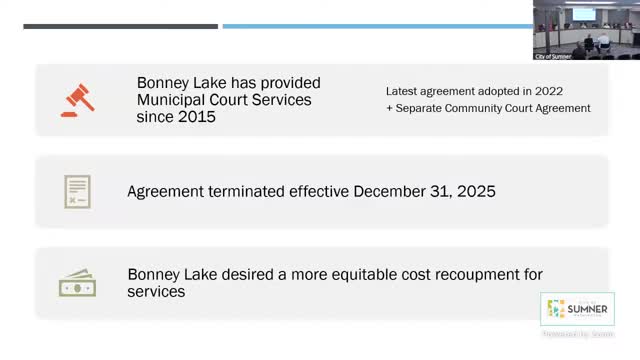 Sumner Bonney Lake court agreement introduces joint judge and community court changes