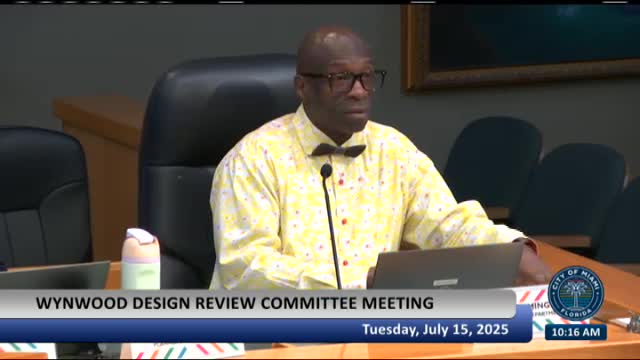 Gina Penny presents Starbucks signage proposal at West Palm Beach design review