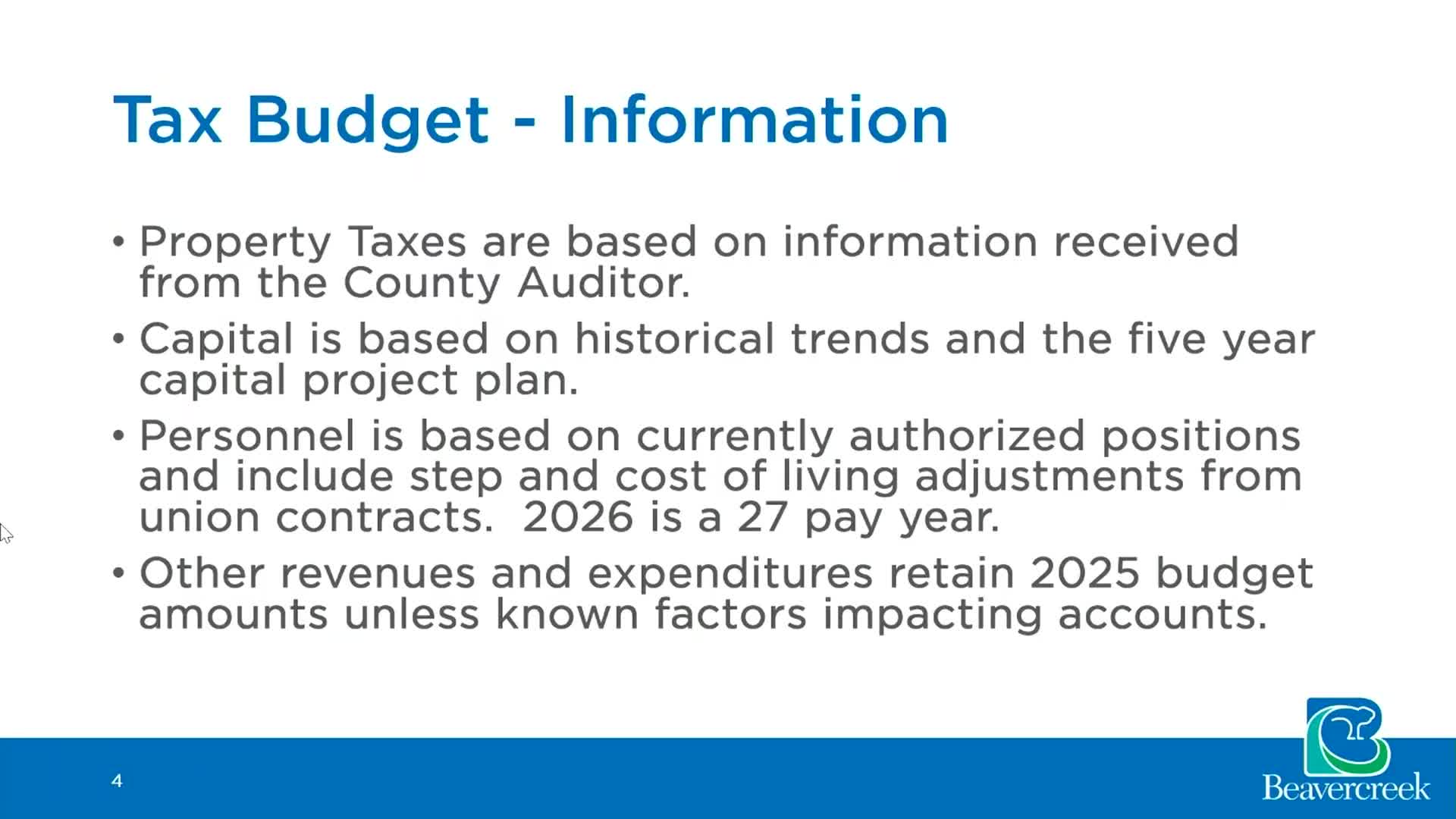 City Council reviews 2026 budget projections focusing on property tax reliance