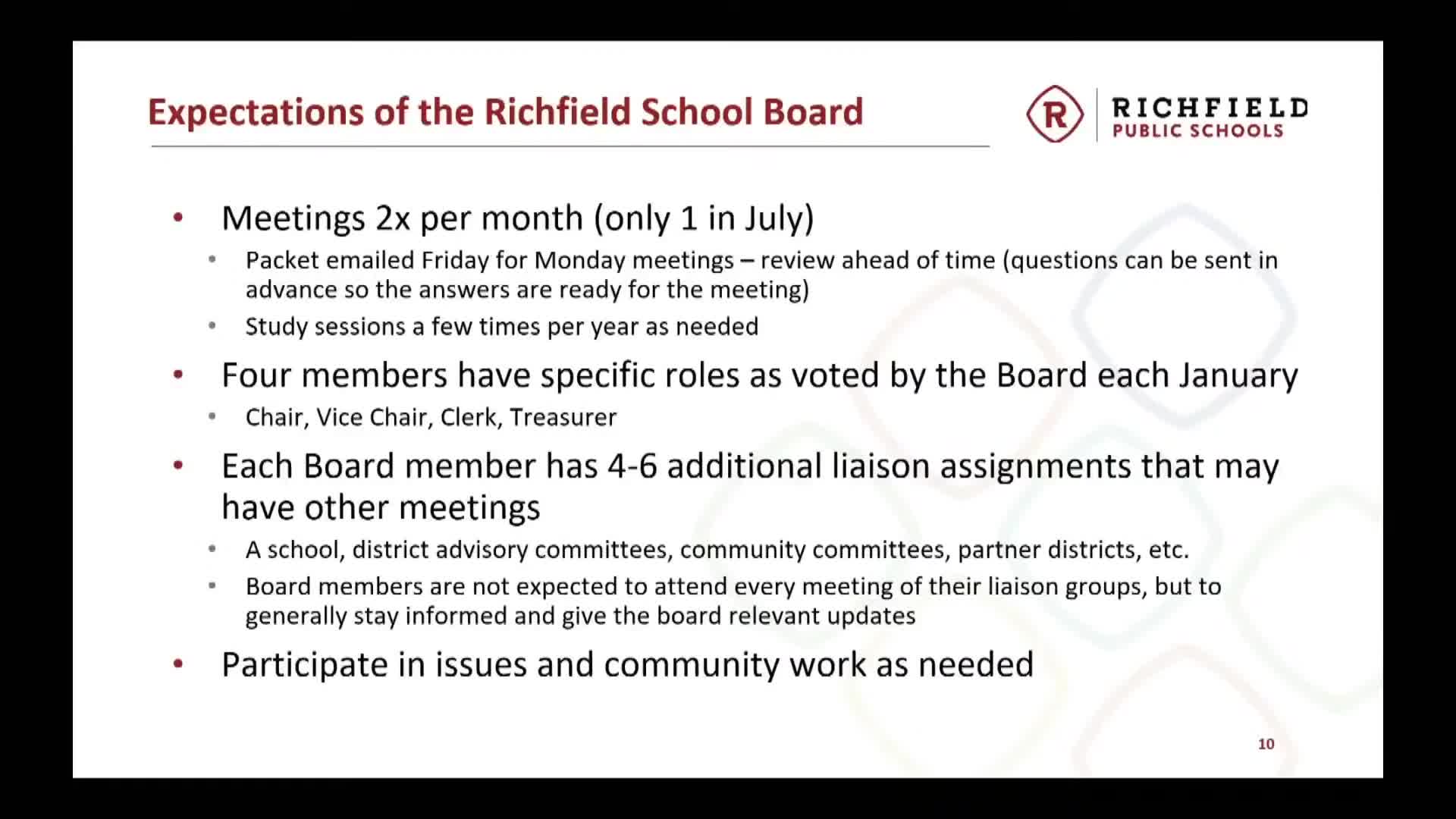 Richfield school board transitions to even year elections for member terms