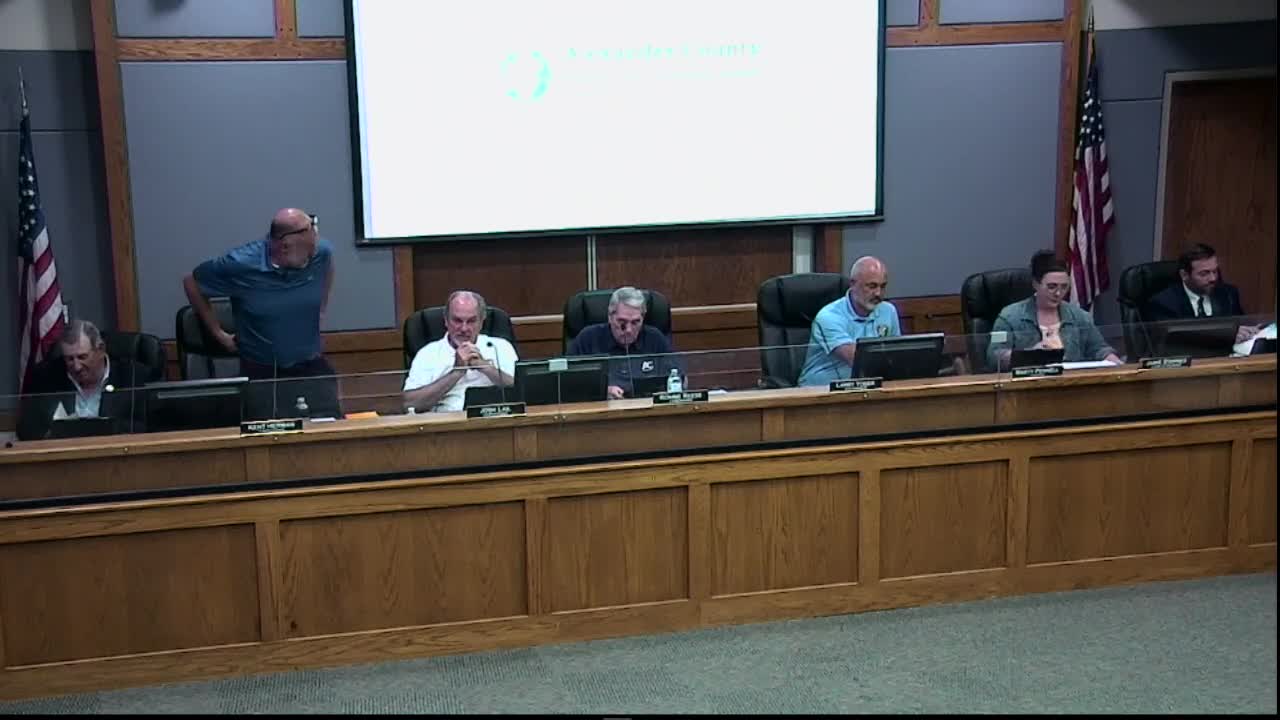 Alexander County Commissioners recognize Greg Foster and Tyler Cornett for outstanding service