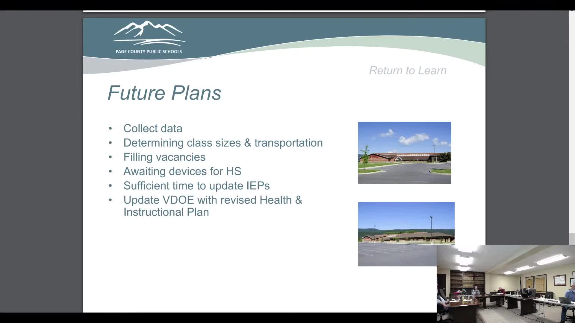 School Board plans data collection for possible student return dates
