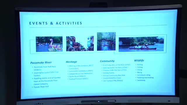 Brianna Dix welcomes attendees at Worcester County tourism event