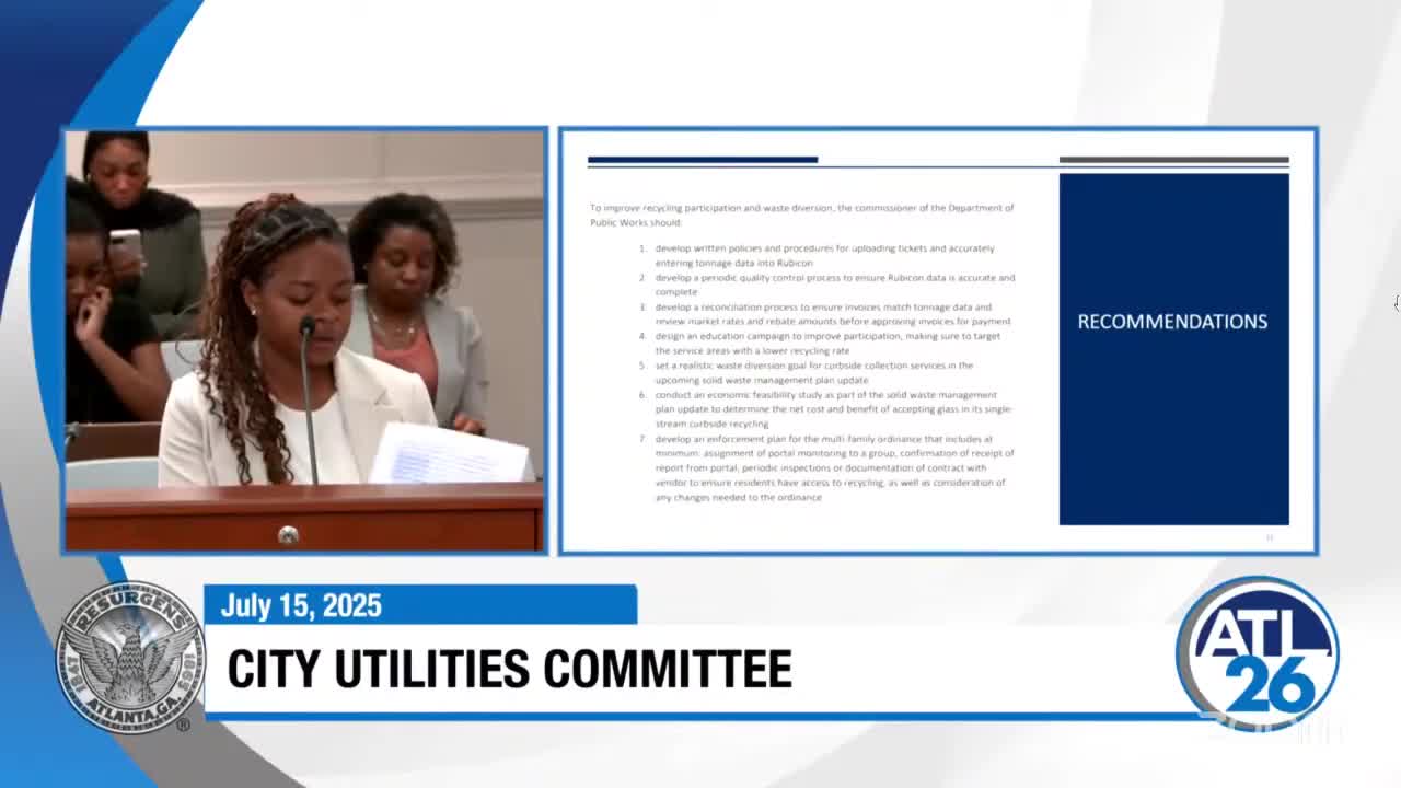 Atlanta Public Works to implement recycling audit recommendations by year-end