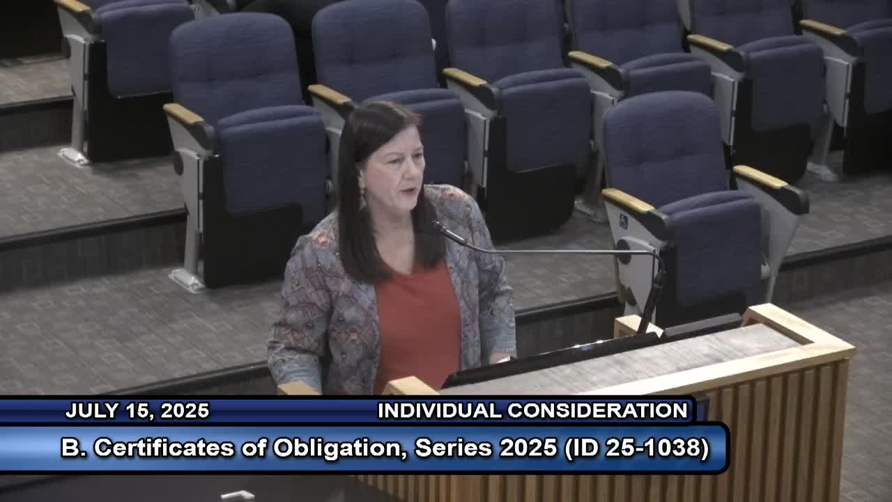 City Council Approves $142M General Obligation Bond Sale for Infrastructure Projects