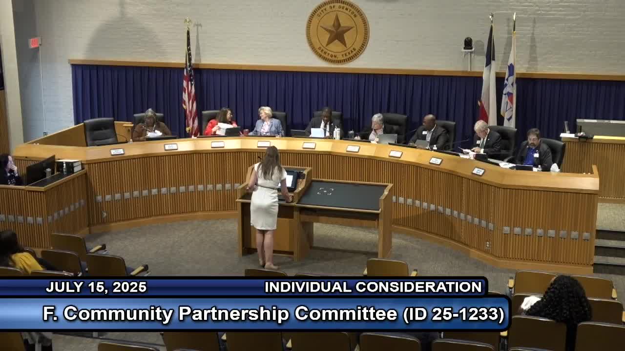 Denton City Council Appoints Members to Key Committees and Partnership Boards