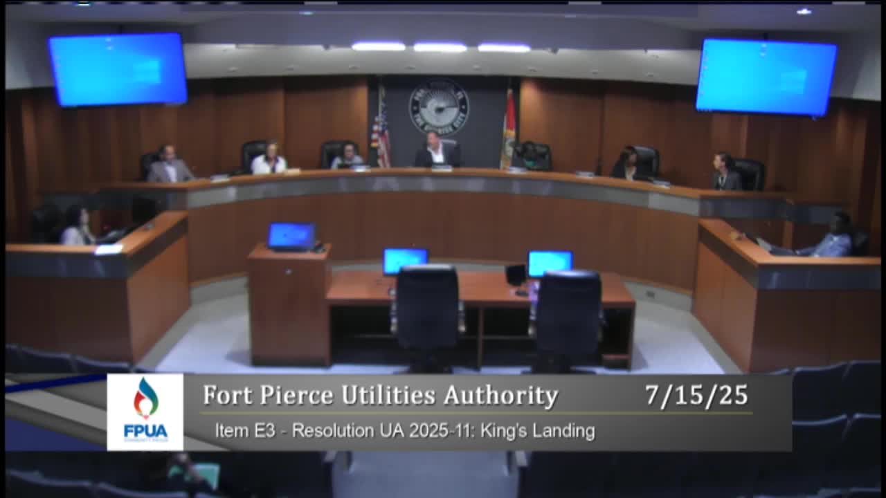 Fort Pierce Utilities Authority approves stormwater easement for King's Landing Villas