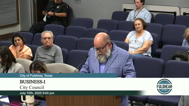Fulshear City Council Approves Downtown Water Reclamation Facility Expansion Contracts