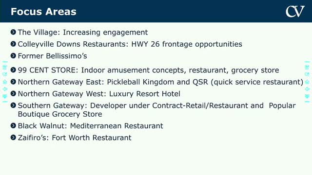 Colleyville Economic Development Reviews New Business Opportunities and Project Updates