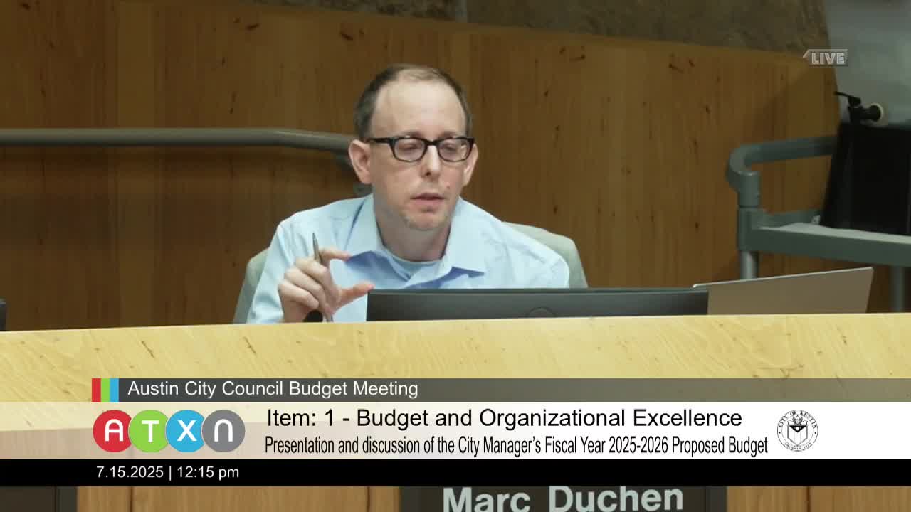 Austin City Council sets timeline for fiscal year 2025-2026 budget discussions