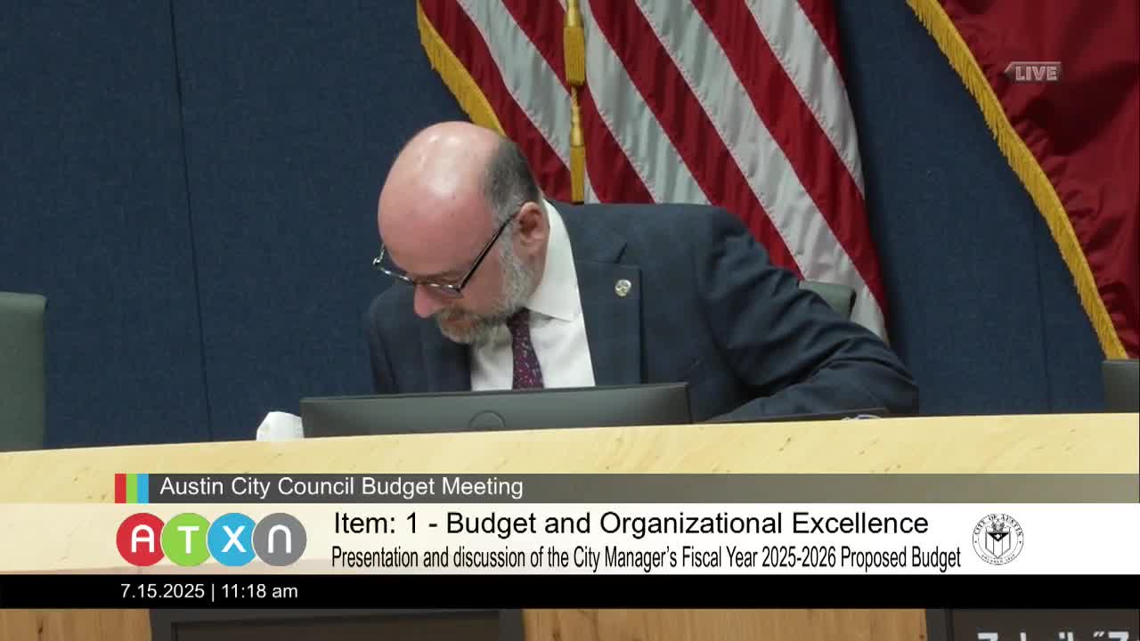 Austin City Council discusses police officer staffing and budget impacts on services