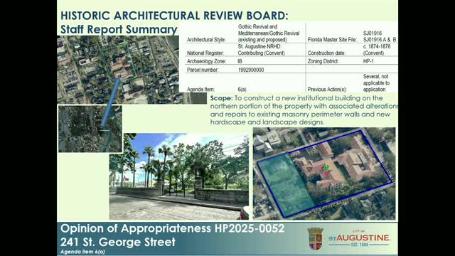 Sisters of St. Joseph Convent plans new 46-foot building in Downtown Saint Augustine