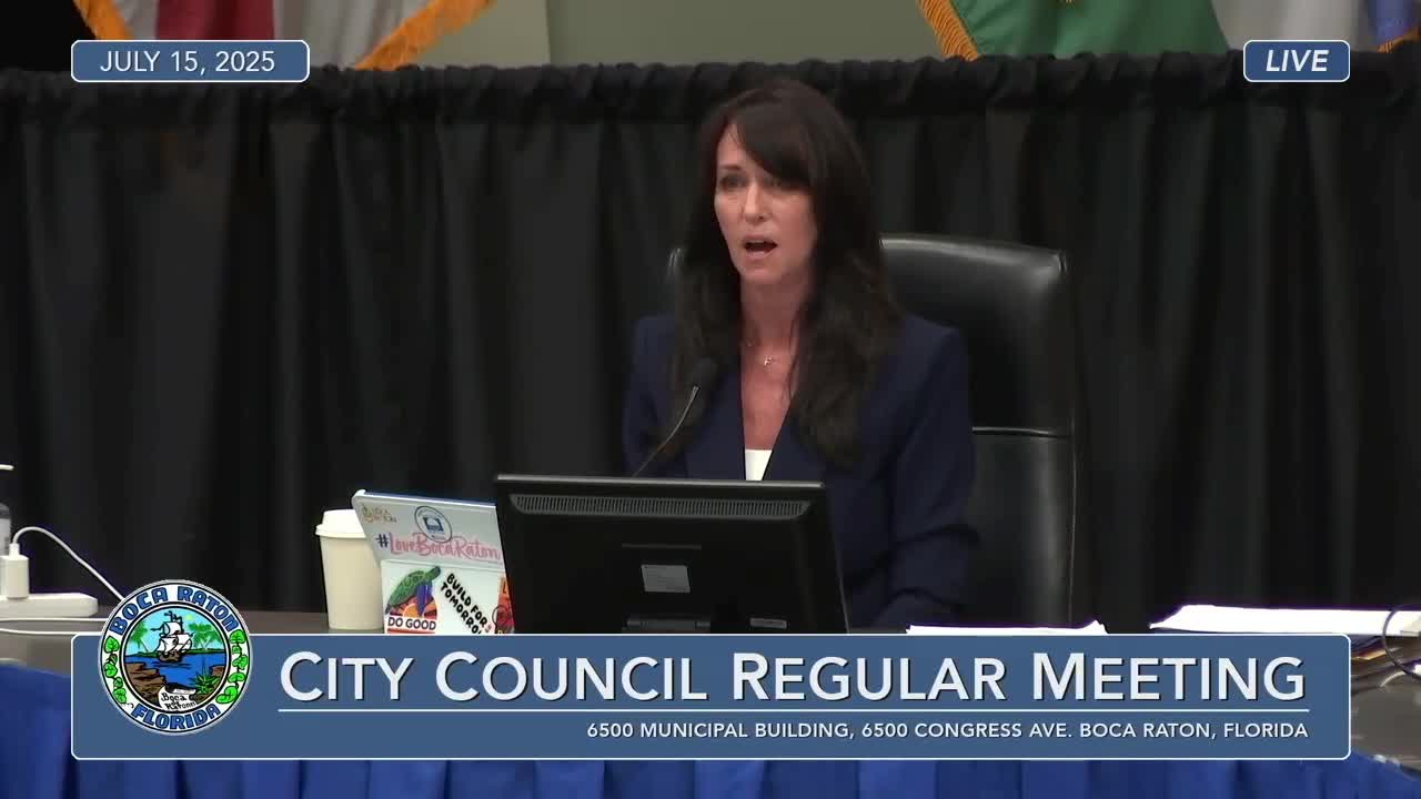 Boca Raton City Council Approves Meridian Park Property Acquisition Amid Public Concerns