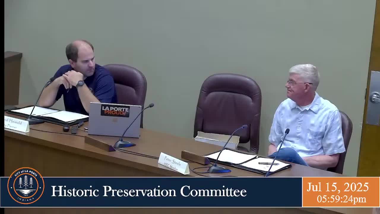 La Porte Committee Proposes List of Most At-Risk Properties for Preservation Attention