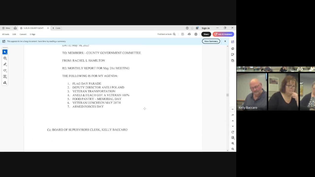 County veterans office reports staff turnover, transport coverage and food pantry needs