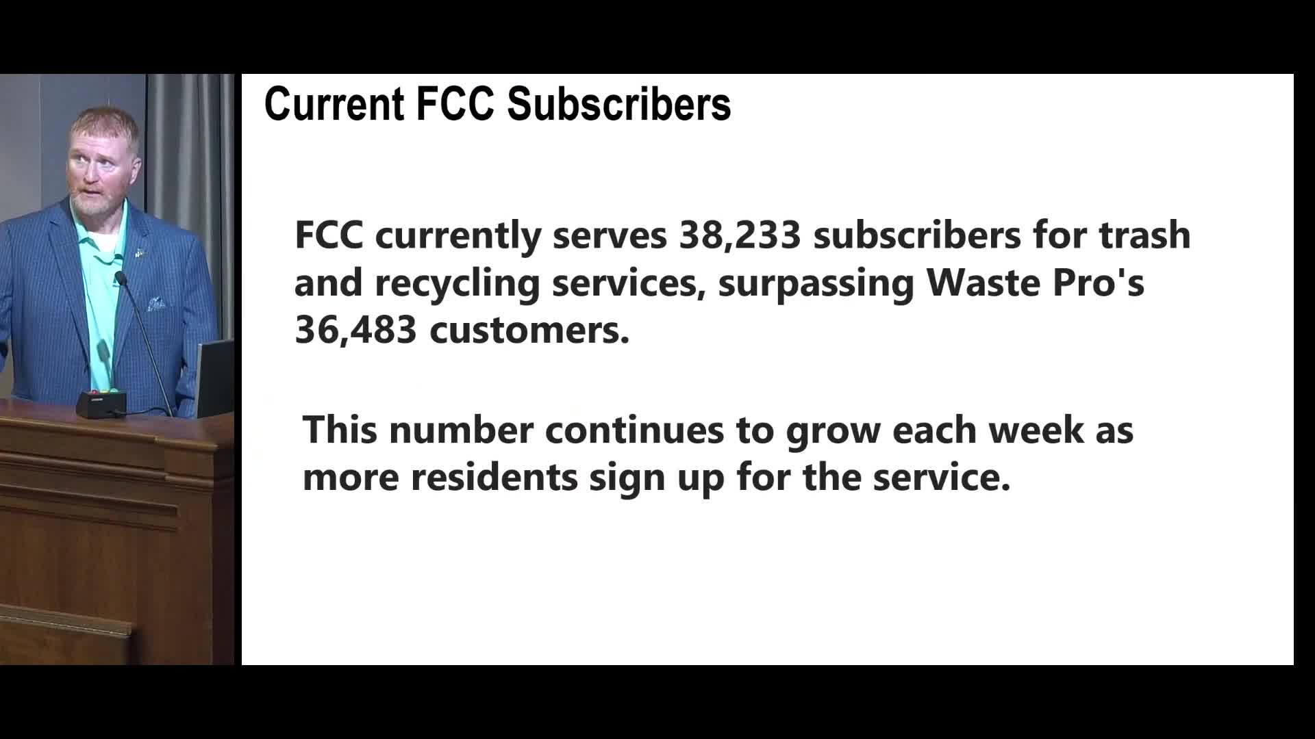 FCC Expands Trash Services to 38,233 Subscribers With Improved Recycling Efforts