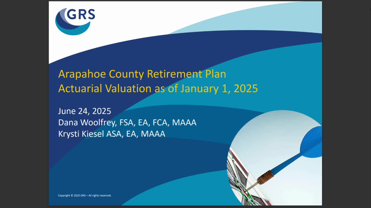 Arapahoe County retirement plan posts modest funding gains; board urged to continue contribution increases