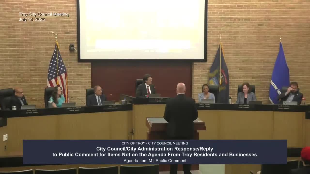 Troy City Council Discusses Contractor Licensing and Resident Concerns Over Backflow Testing
