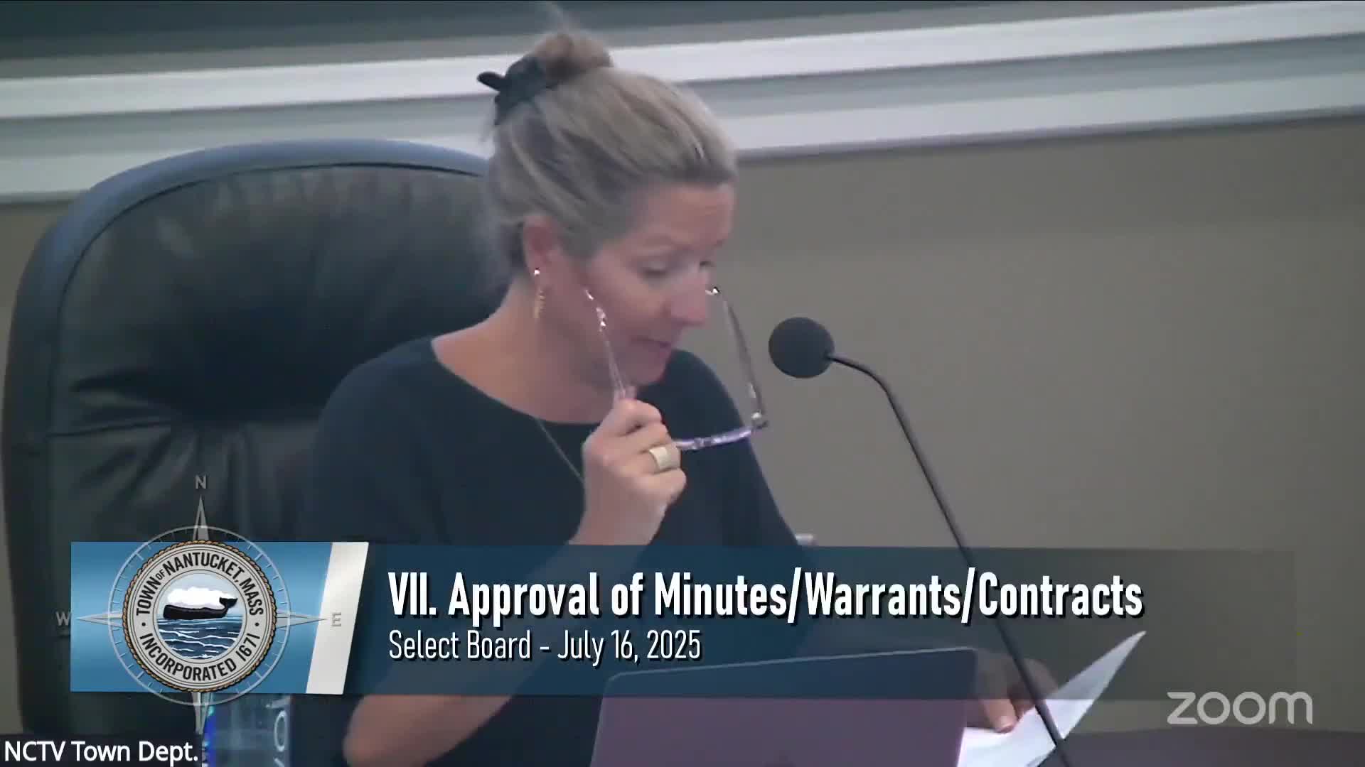 Votes at a glance: Select Board approves minutes, noise waiver and routine items